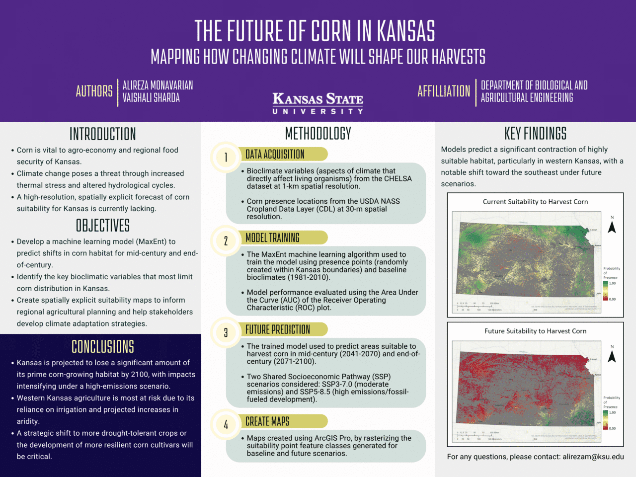 Poster: THE FUTURE OF CORN IN KANSAS MAPPING HOW CHANGING WEATHER WILL SHAPE OUR HARVESTS
